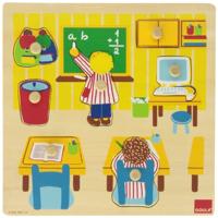 Goula vormenpuzzel Op School junior 28 cm hout 7 stukjes - thumbnail