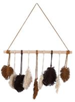 Wandversiering Leaf stof 63x2x87cm - thumbnail