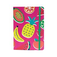 Zomer Fruit Gerecycled A5 Gelinieerd Notitieboekje - thumbnail