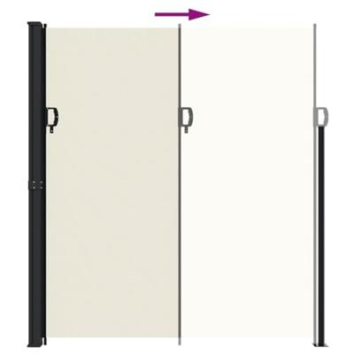 VidaXL Windscherm uittrekbaar 220x500 cm crèmekleurig
