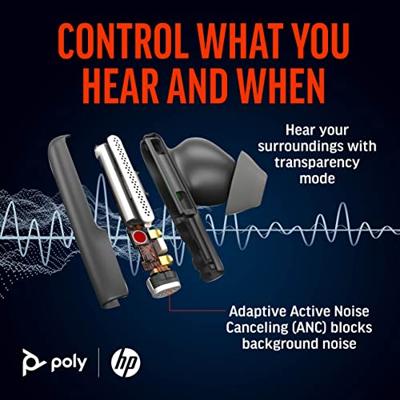 In-ear Bluetooth Hoofdtelefoon Poly Voyager Free 60+ UC Zwart In-ear Bluetooth Hoofdtelefoon Poly Voyager Free 60+ UC Zwart