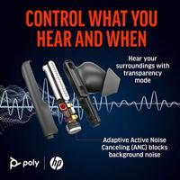 In-ear Bluetooth Hoofdtelefoon Poly Voyager Free 60+ UC Zwart - thumbnail
