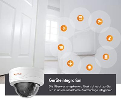 Lupus LE224 8MP PoE IP-camera voor buiten, SD-slot, motorzoom, nachtzicht, bewegingsdetectie, iOS en Android app, geïntegreerd in het Lupusec Smarthome alarminstallatie, incl. beheerssoftware