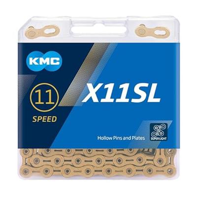 KMC ketting "x11sl" chain x11sl 118 links ti-n gold waxed KMC ketting "x11sl" chain x11sl 118 links ti-n gold waxed
