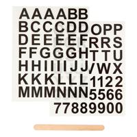 Creativ Company Rub-on stickers, letters en cijfers, h: 17 mm, b: 17 mm, vel 12,2x15,3 cm, zwart, 1 doos - thumbnail