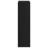 Boekenkast 66x31x112 cm bewerkt hout zwart - thumbnail