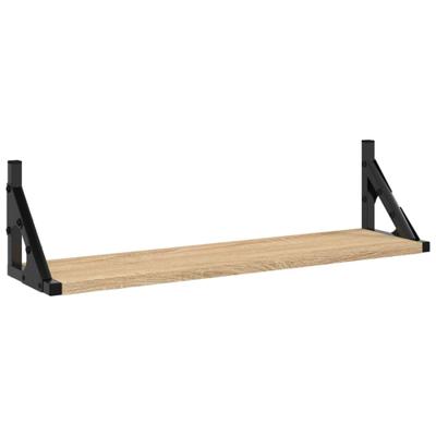 Wandplanken 2 st Sonoma eiken 80x15x15,5 cm bewerkt hout