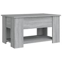 Salontafel 79x49x41 cm bewerkt hout grijs sonoma eikenkleurig - thumbnail