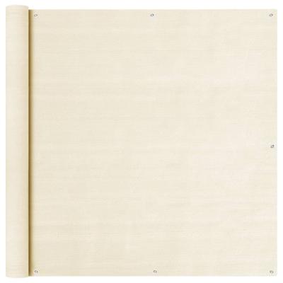 VidaXL Balkonscherm 120x300 cm hdpe crèmekleurig VidaXL Balkonscherm 120x300 cm hdpe crèmekleurig