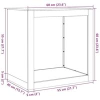 Haardhoutrek 60x40x60 cm gegalvaniseerd staal - thumbnail