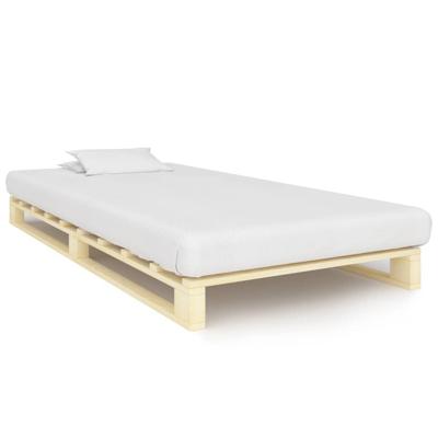 VidaXL Bedframe pallet massief grenenhout 90x200 cm VidaXL Bedframe pallet massief grenenhout 90x200 cm