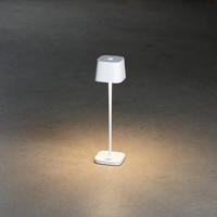 Konstsmide 7829-250 Capri LED-accutafellamp 2.2 W Warmwit Wit - thumbnail