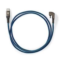 Nedis GCTB60700BK20 Usb 2.0-kabel Type-c™ Male Naar Type-c™ Male 180°-aansluiting Voor Gaming 2,0 M Rond Gevlochten Zwart-blauw - thumbnail