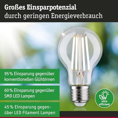 Paulmann 29124 LED-lamp Energielabel A (A - G) E27 2.5 W Neutraalwit (Ø x h) 60 mm x 105 mm 1 stuk(s)
