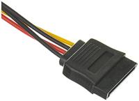 Delock Stroom Aansluitkabel [1x SATA-stroomstekker - 1x Floppy stekker 4-polig] 0.24 m Zwart, Rood, Geel - thumbnail