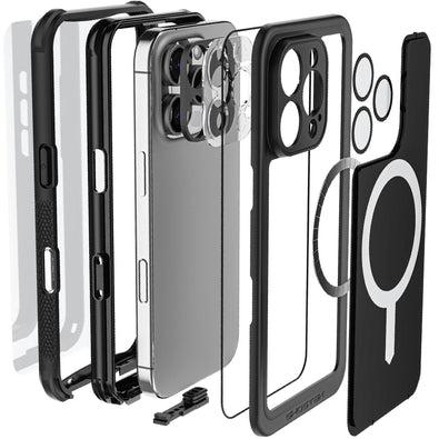 Ghostek Nautical Waterproof MagSafe Case + Belt Swivel Holster Apple iPhone 16 Pro Black