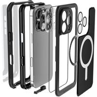 Ghostek Nautical Waterproof MagSafe Case + Belt Swivel Holster Apple iPhone 16 Pro Black - thumbnail