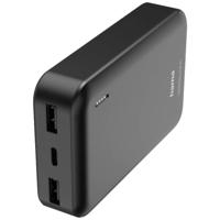 Hama Pocket 10 Power Pack 10000 mAh Outputs 2x USB-A Powerbank Grijs - thumbnail