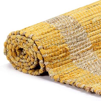 VidaXL Vloerkleed handgemaakt 160x230 cm jute geel