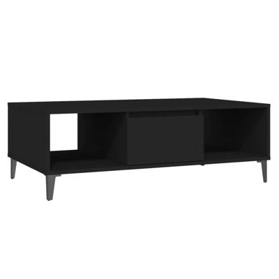 VidaXL Salontafel 103,5x60x35 cm bewerkt hout zwart VidaXL Salontafel 103,5x60x35 cm bewerkt hout zwart