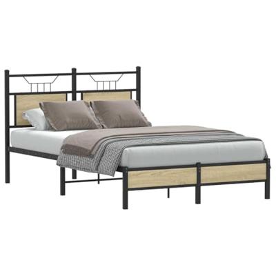 Bedframe zonder matras hout sonoma eikenkleurig 120x190 cm Bedframe zonder matras hout sonoma eikenkleurig 120x190 cm