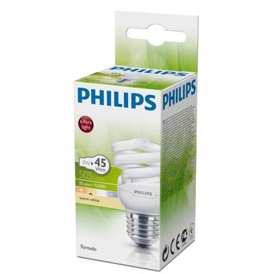 Philips Tornado T2 Spiral 8W 827 E27 Philips Tornado T2 Spiral 8W 827 E27