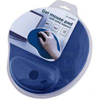 Muismat met gel polssteun, blauw - thumbnail