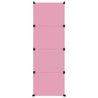 VidaXL Kinderopbergmeubel met 12 vakken polypropeen roze - thumbnail