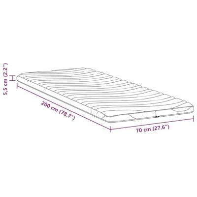 Matraspads Wit 70 x 200 cm Niet-plakkende polyester Matraspads Wit 70 x 200 cm Niet-plakkende polyester