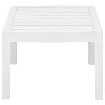 VidaXL Tuintafel 78x55x38 cm kunststof wit VidaXL Tuintafel 78x55x38 cm kunststof wit