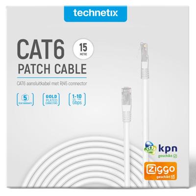 Enzo Patchkabel | UTP | CAT6 | 15m | wit - 2077025 Enzo Patchkabel | UTP | CAT6 | 15m | wit - 2077025