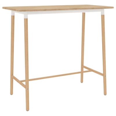 vidaXL Bartafel 120x60x105 cm MDF en massief beukenhout bruin vidaXL Bartafel 120x60x105 cm MDF en massief beukenhout bruin