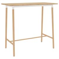 vidaXL Bartafel 120x60x105 cm MDF en massief beukenhout bruin - thumbnail