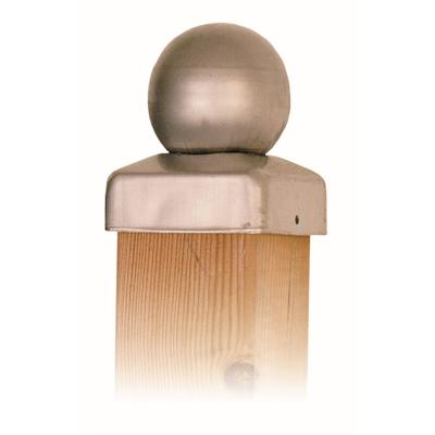 Paal-ornament bol RVS 71x71 mm G'Artdeco - Gartdeco Paal-ornament bol RVS 71x71 mm G'Artdeco - Gartdeco