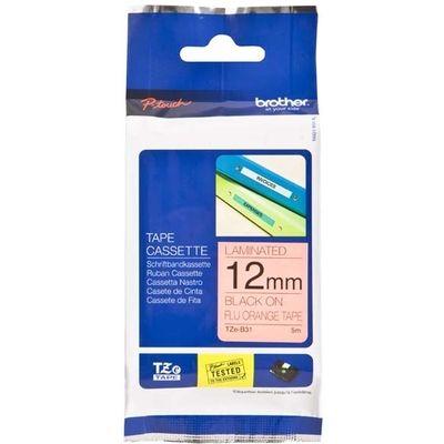 Etiketten Brother TZe, TZ TZe-B31 Kunststof Tapekleur: Signaaloranje Tekstkleur:Zwart 12 mm 5 m Etiketten Brother TZe, TZ TZe-B31 Kunststof Tapekleur: Signaaloranje Tekstkleur:Zwart 12 mm 5 m