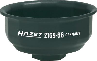 HAZET Oliefitersleutel 2169-66 · 1/2 inch (12,5 mm) vierkant hol · Ribbelprofiel · SW 66 mm