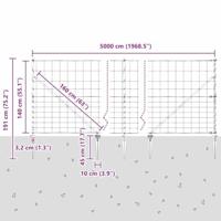 Weidehekwerk Zilver 50 x 1.4 m Gegalvaniseerd staal - thumbnail