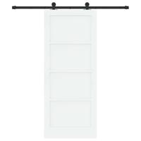 Schuifdeurset Wit en zwart 83 x 202 cm - thumbnail