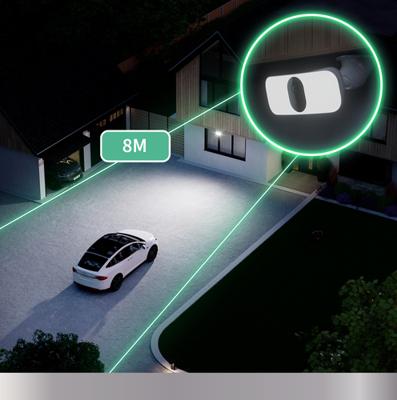 Arlo Pro 3 Floodlight draadloze WiFI beveiligingscamera voor buiten, 2K & HDR, 160˚ kleurennachtzicht, sirene, bewegingsdetectie, 2-weg-audio, incl. proefp. Arlo Secure, 1 floodlight, wit