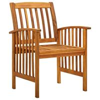 9-delige Tuinset met kussens massief acaciahout - thumbnail