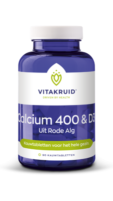 Vitakruid Calcium 400 & D3 uit duurzame Rode Alg Aquamin TG® Vitakruid Calcium 400 & D3 uit duurzame Rode Alg Aquamin TG®