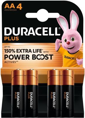 Duracell Plus Power Boost AA 4 pack
