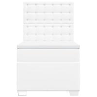 Boxspring met matras kunstleer wit 90x200 cm - thumbnail
