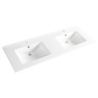 Differnz Providence wastafel 122 cm keramiek wit - thumbnail