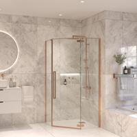 Vijfhoekige Douchecabine Sanivo Vigo 100x100x200 cm Geborsteld Brons - thumbnail