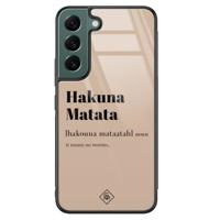 Samsung Galaxy S22 Plus glazen hardcase - Hakuna Matata - thumbnail