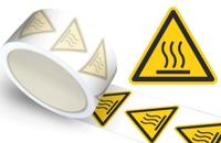 Waarschuwingssticker hoge temperaturen, op rol - 25 mm breed - 450 stickers - thumbnail