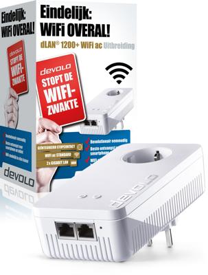 Devolo dLAN 1200+ WiFi ac 1200 Mbit/s Ethernet LAN Wi-Fi Wit 1 stuk(s)
