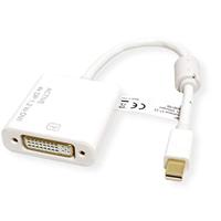 ROLINE 4K Mini DisplayPort-DVI Adapter, Mini DP M - DVI F - thumbnail