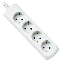 Losse stekkerdoos, 4 Sockets, wit - thumbnail